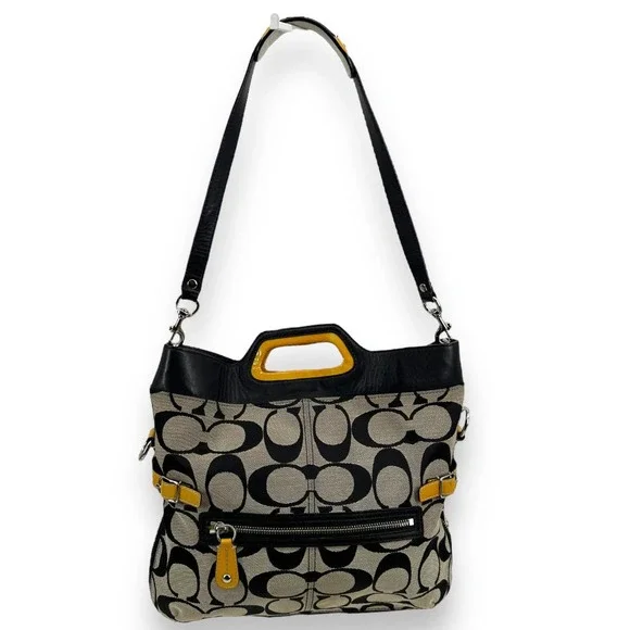 Coach Black and Yellow Shoulder Bag - Picture 3 of 14